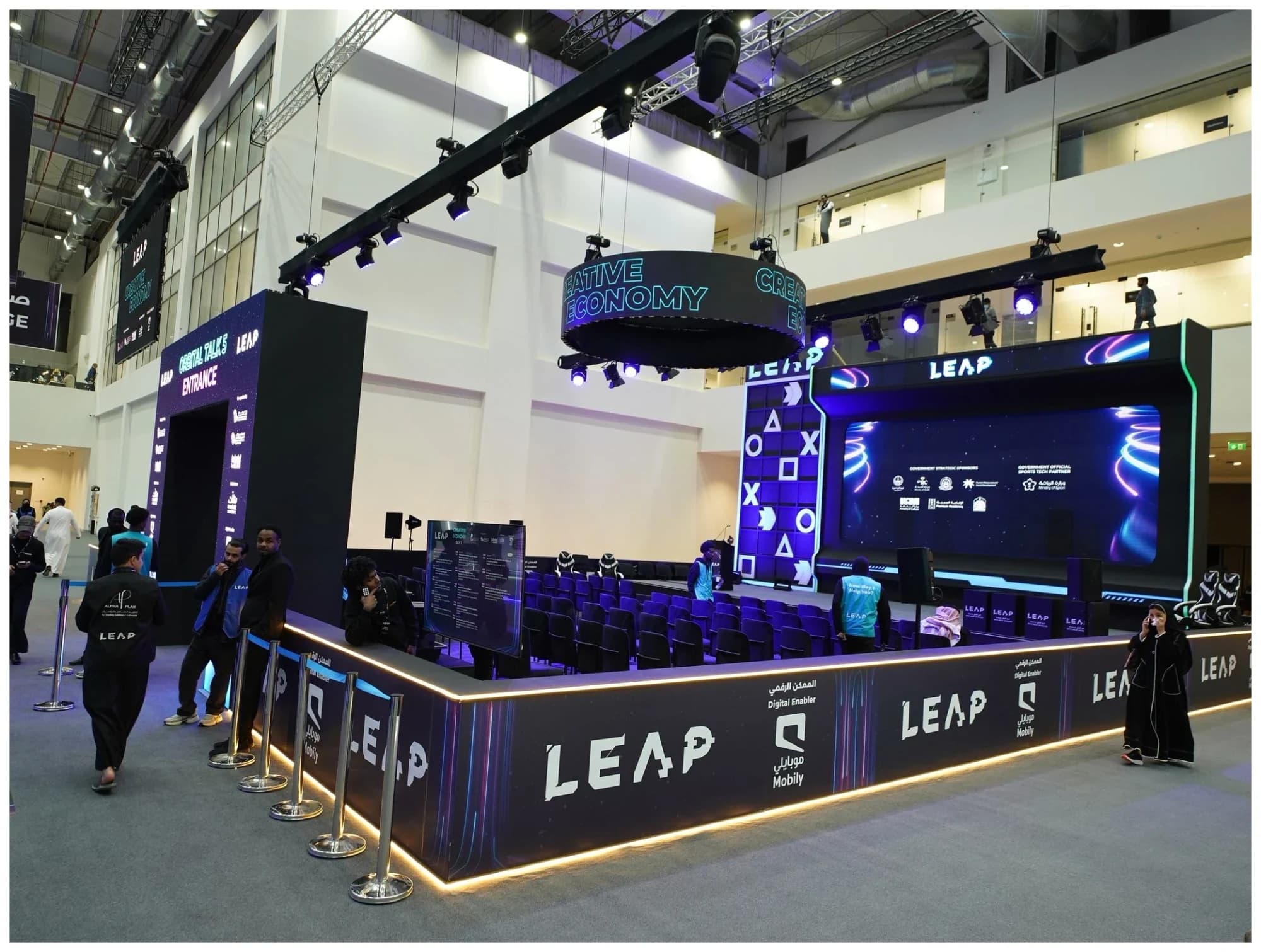 LEAP 2025 event production showing the installed main-stage environment