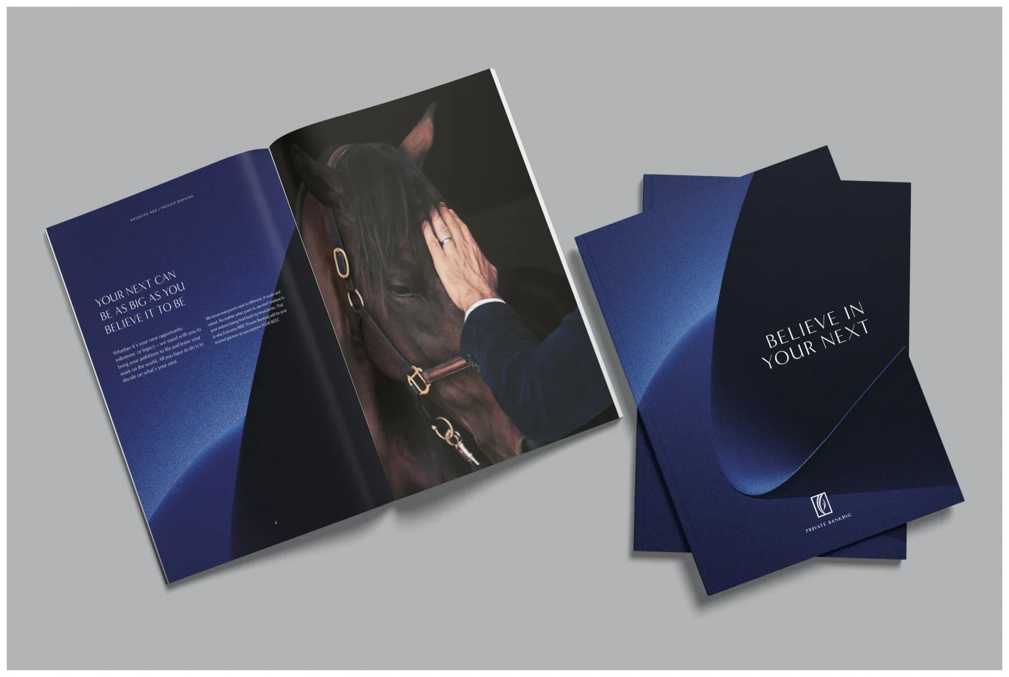 Emirates NBD Private Banking pitch book and presentation collateral